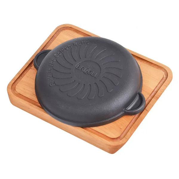 Фото - Сковорода универсальная Brizoll H1425-D HoReCa 140х25 мм, порционная с подставкой