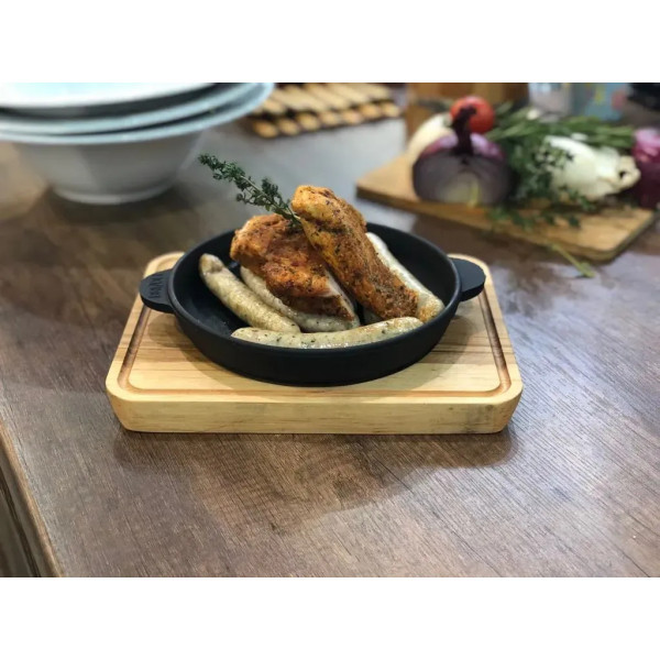 Фото - Сковорода универсальная Brizoll H1425-D HoReCa 140х25 мм, порционная с подставкой