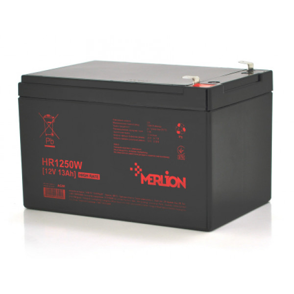 Фото - Аккумулятор для ИБП Merlion 12V 13Ah Black (HR1250W) Фото - Аккумулятор для ИБП Merlion 12V 13Ah Black (HR1250W)