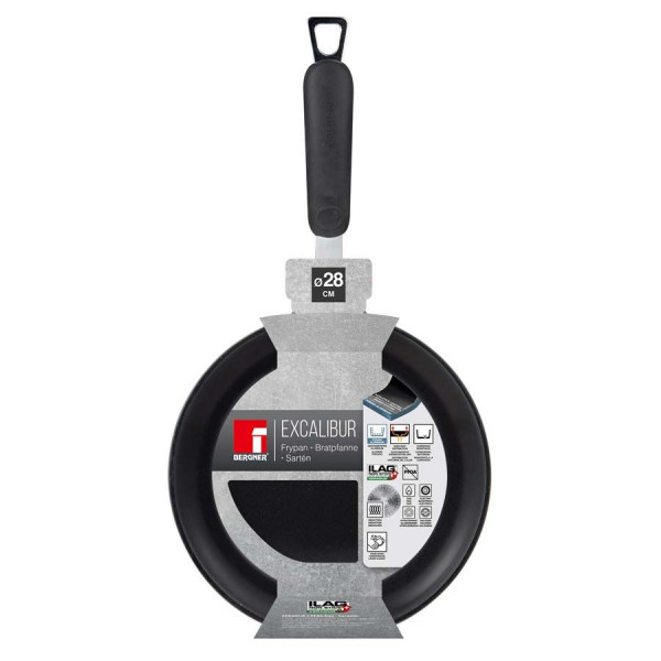 Фото - Сковорода универсальная Bergner Excalibur 28 см (BG-36089-GY)