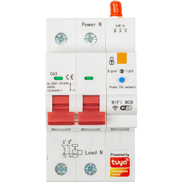 Фото - Релейный выключатель Tuya 1P+N, Wi-Fi, RS485, 63A (HS084059) Фото - Релейный выключатель Tuya 1P+N, Wi-Fi, RS485, 63A (HS084059)