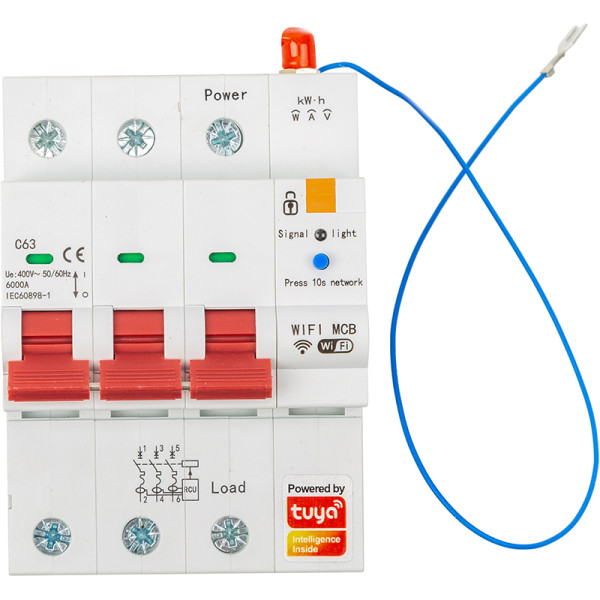 Фото - Релейный выключатель Tuya 3P, Wi-Fi, RS485, 63A (HS084066) Фото - Релейный выключатель Tuya 3P, Wi-Fi, RS485, 63A (HS084066)