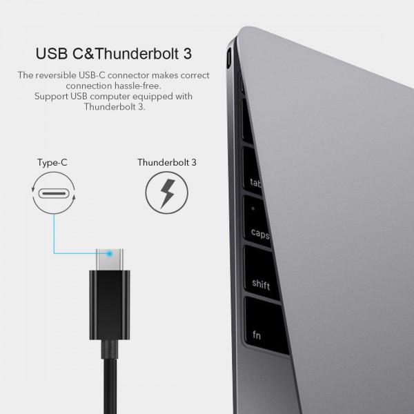 Фото - Переходник USB-C - Ethernet Choetech USB Type-C (HUB-R01)