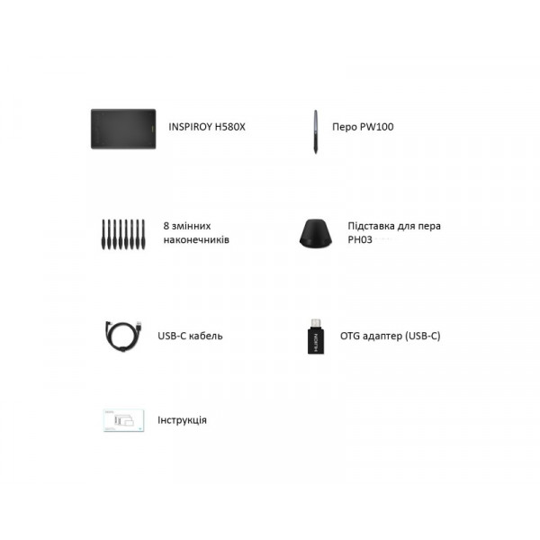 Фото - Графический планшет Huion H580X Black