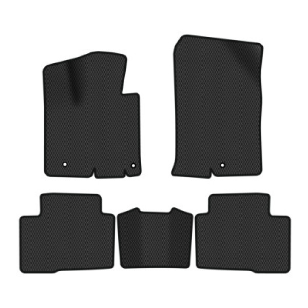 Фото - Коврики ворсовые в салон авто EVAtech Standard для Hyundai Tucson (NX4) Hybrid (Long base) 2021 4 поколение SUV USA черный кант HY44196CD5KH3VEB