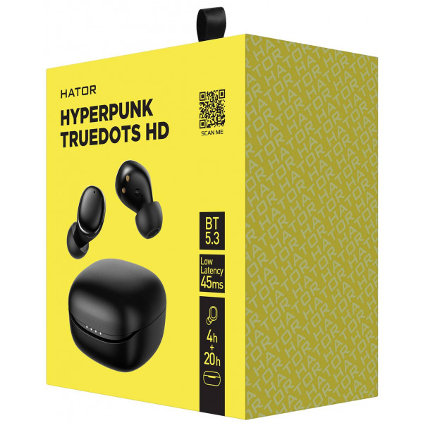 Фото - Наушники вкладыши беспроводные TWS Hator Hyреrpunk Truedots HD Black (HTA-411)