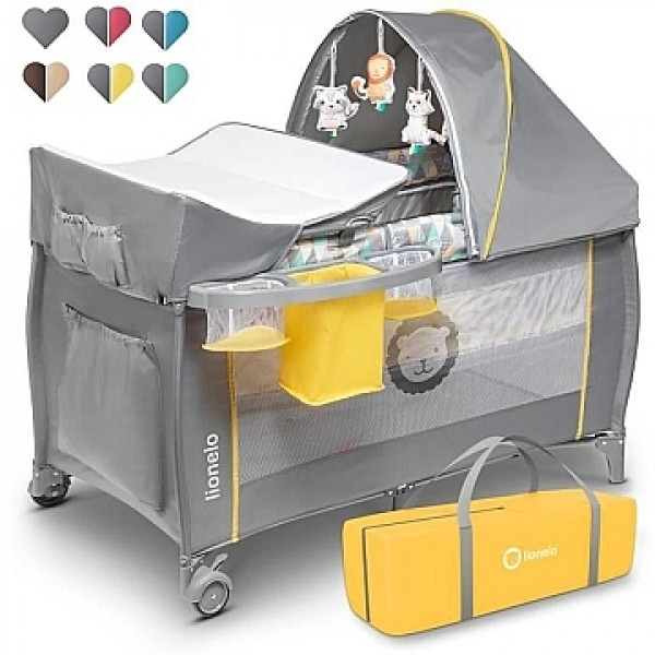 Фото - Манеж-кровать Lionelo Sven Plus Yellow Scandi