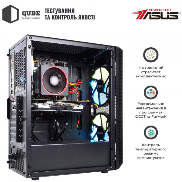 Фото - Системный блок QUBE QB i3 9100F GTX 1660 SUPER 6GB 1642 (i39100FGTX1660SUPER6GB1642)