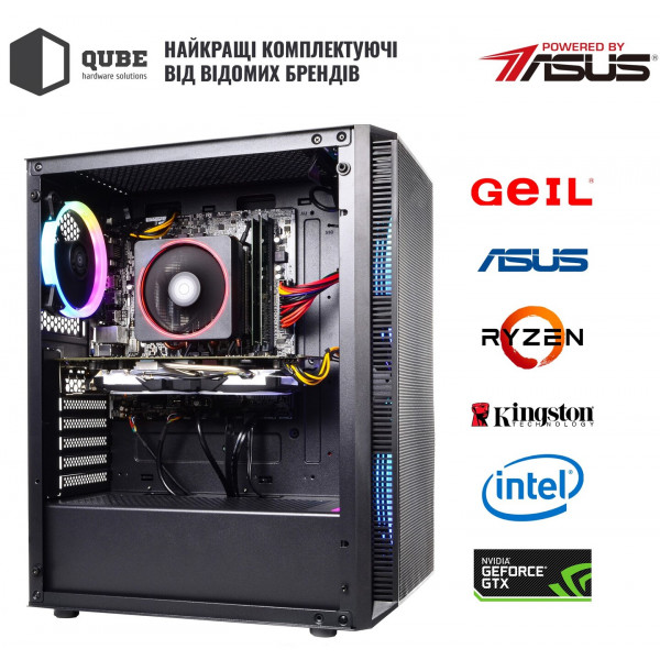 Фото - Системный блок QUBE QB i3 9100F GTX 1660 SUPER 6GB 1642 (i39100FGTX1660SUPER6GB1642)