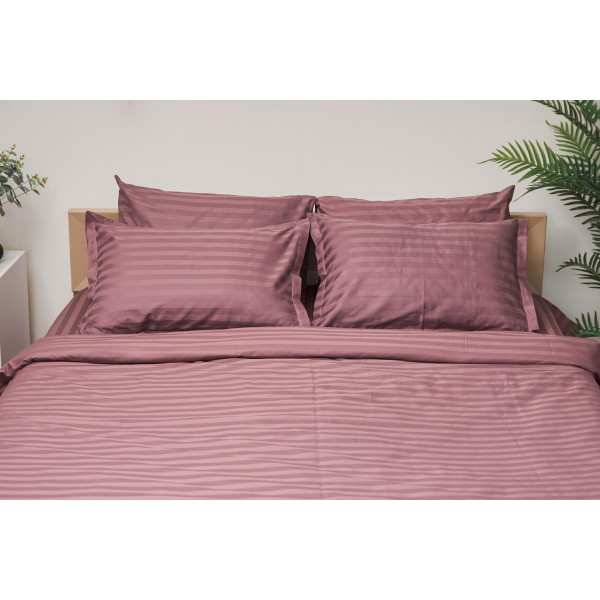 Фото - Комплект постельного белья Moon&Star King Size 220x240 Garnet Satin Stripe (MS-820000525)