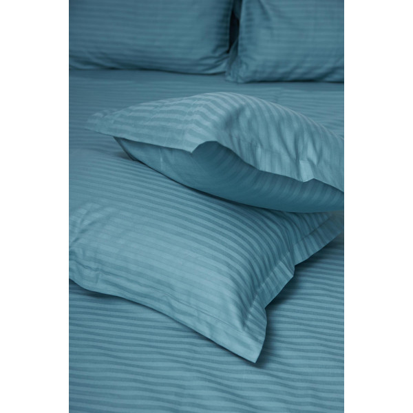 Фото - Комплект постельного белья Moon&Star 160х220х2 нав. 2х50х70 Stripe Green Satin Stripe (MS-820000586)