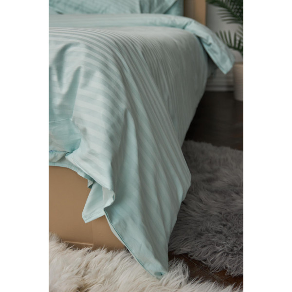 Фото - Комплект постельного белья Moon&Star 160х220х2 нав. 2х50х70 Stripe Mint Satin Stripe (MS-820000621)