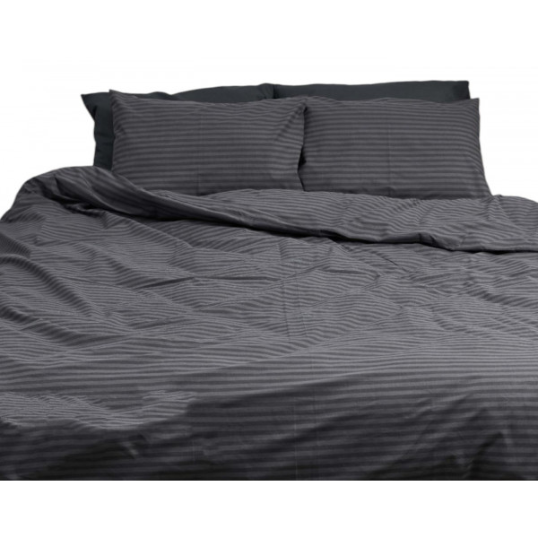 Фото - Комплект постельного белья Moon&Star 160х220х2 нав. 4х70х70 Gray Stripe&Black Бязь Gold Люкс (MS-820001074) Фото - Комплект постельного белья Moon&Star 160х220х2 нав. 4х70х70 Gray Stripe&Black Бязь Gold Люкс (MS-820001074)