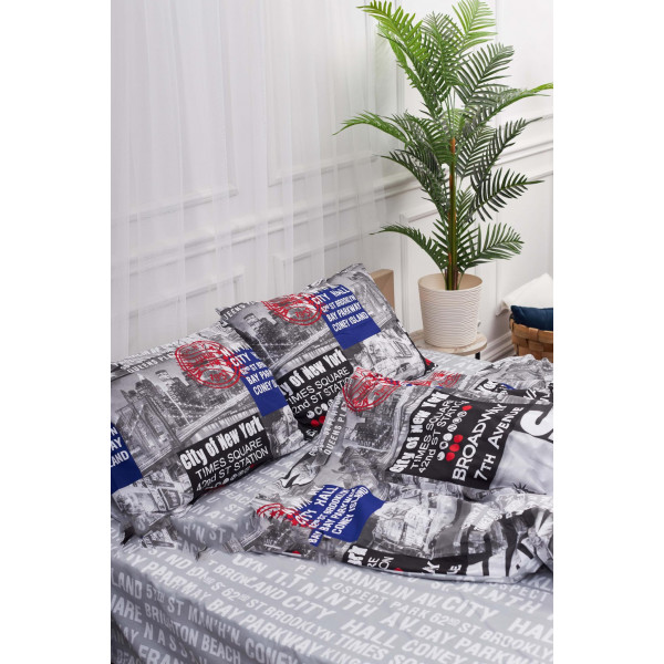 Фото - Комплект постельного белья Moon&Star 160х220х2 нав. 4х70х70 New York Бязь Gold Люкс (MS-820001245)