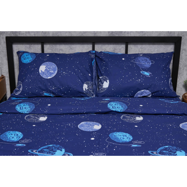 Фото - Комплект постельного белья Moon&Star Бязь Gold Люкс Planets 175х210 (MS-820004802)
