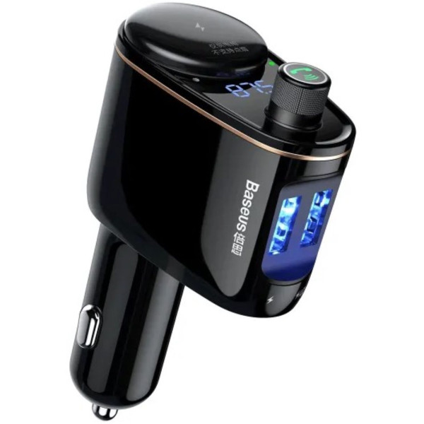 Фото - FM модулятор Baseus S-06 Car Bluetooth MP3 Player Black (CCHC000001)
