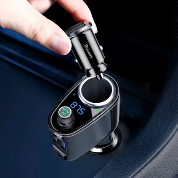 Фото - FM модулятор Baseus S-06 Car Bluetooth MP3 Player Black (CCHC000001)