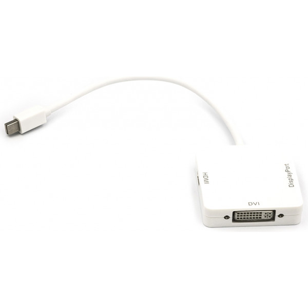 Фото - Переходник PowerPlant mini DisplayPort (Thunderbolt) - DisplayPort, HDMI, DVI, 0.2 м, White (CA911097)