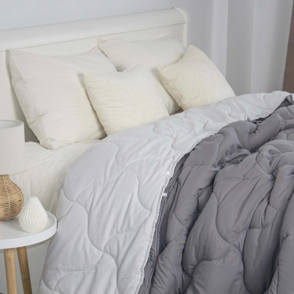 Фото - Одеяло всесезонное двуспальное ТЕП DUO SEASON 200х210 см Темно-серый/Светло-серый (1-04744_33885) Фото - Одеяло всесезонное двуспальное ТЕП DUO SEASON 200х210 см Темно-серый/Светло-серый (1-04744_33885)