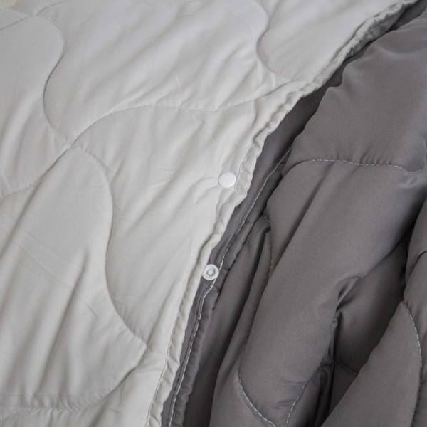 Фото - Одеяло всесезонное двуспальное ТЕП DUO SEASON 200х210 см Темно-серый/Светло-серый (1-04744_33885)