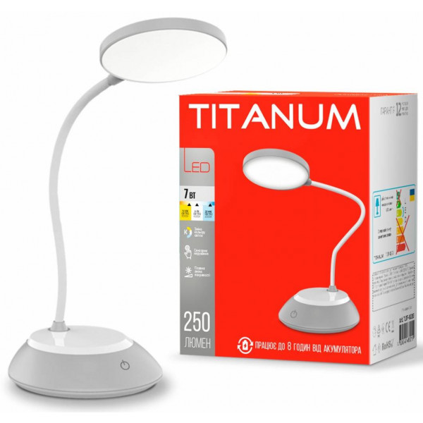 Фото - Настольная лампа Titanum TLTF-022G 7W 3000-6500K USB (26843)
