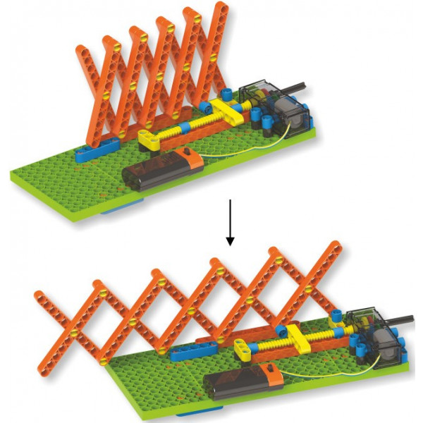 Фото - Электронный конструктор ZEPHYR "BLIX" Силач (186 элм./7 моделей) с моторчиком (6008)