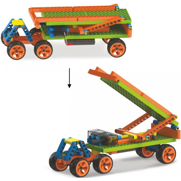 Фото - Электронный конструктор ZEPHYR "BLIX" Силач (186 элм./7 моделей) с моторчиком (6008)