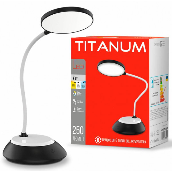 Фото - Настольная лампа Titanum TLTF-022B 7W 3000-6500K USB (26844)