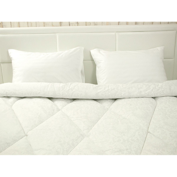 Фото - Одеяло всесезонное двуспальное евро Руно 200х220 силиконовое (322.02ГСЛУ_Белый вензель)