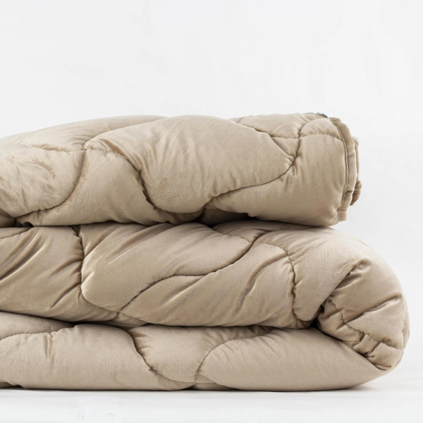 Фото - Одеяло всесезонное двуспальное евро ТЕП VELOUR 200х210 см Золотой беж (1-04872_34482)