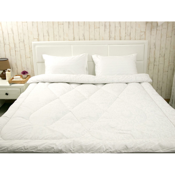 Фото - Одеяло всесезонное двуспальное евро Руно 200х220 силиконовое (322.02ГСЛУ_Белый вензель)