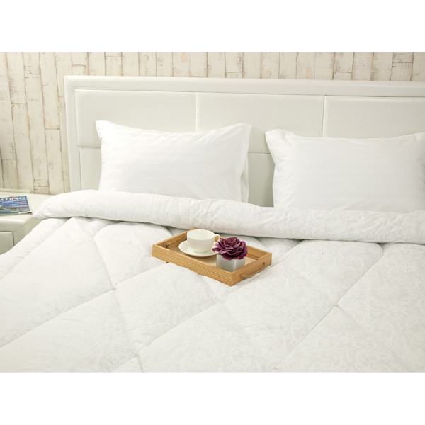 Фото - Одеяло всесезонное двуспальное евро Руно 200х220 силиконовое (322.02ГСЛУ_Белый вензель)