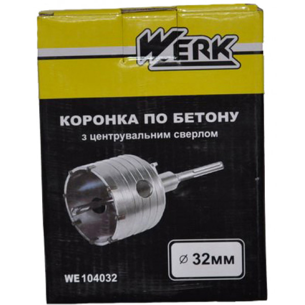 Фото - Коронка по бетону Werk 32 мм SDS-plus 07х110 мм (WE104032)