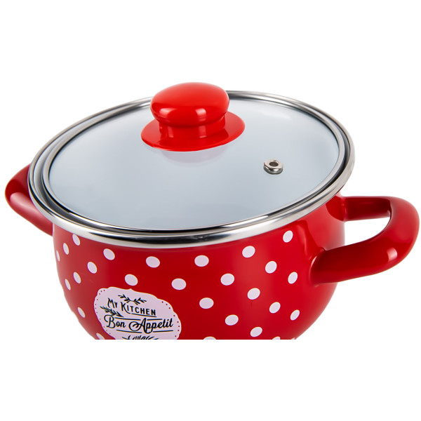Фото - Кастрюля Gusto Красный мухомор 16 см 2,1 л