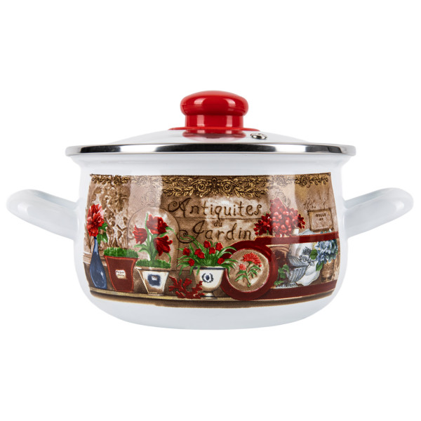 Фото - Кастрюля Gusto GT-T-118-FG Цветочный сад 18 см 3.1 л