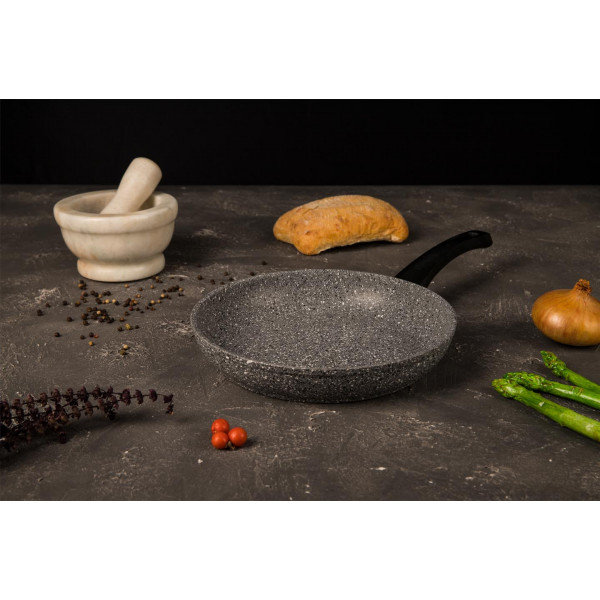 Фото - Сковорода универсальная Biol 24136Р Гранит Грей 24 см