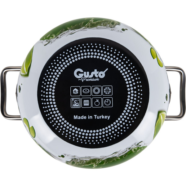 Фото - Кастрюля Gusto Яркие лаймы Premium 18 см 3,1 л (GT-T-118-LI)
