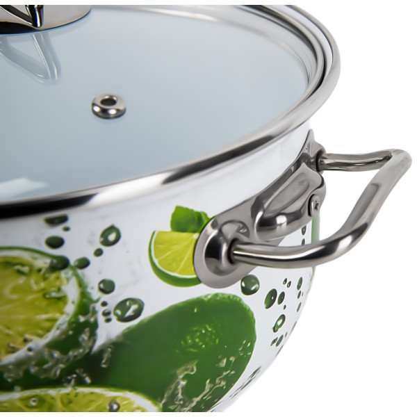 Фото - Кастрюля Gusto GT-T-122-LI Яркие лаймы Premium 22 см 5.1 л