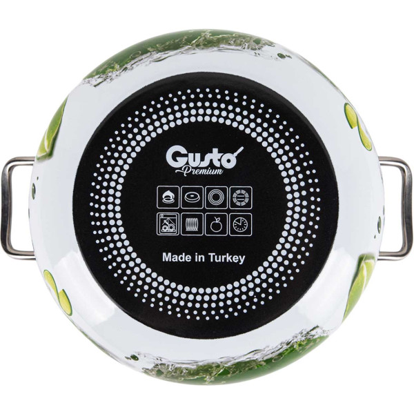 Фото - Кастрюля Gusto GT-T-122-LI Яркие лаймы Premium 22 см 5.1 л