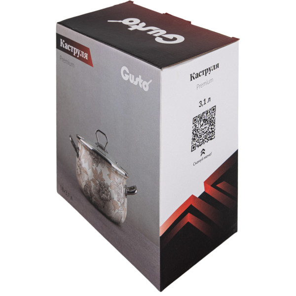 Фото - Кастрюля Gusto GT-T-218-С Мережка Premium 18 см 3.1 л