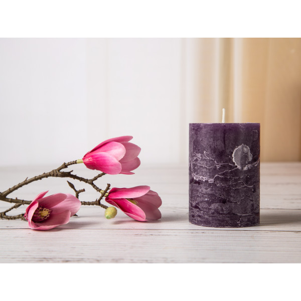 Фото - Свеча декоративная Candy Light темный фиолет C07*10/1-4.6