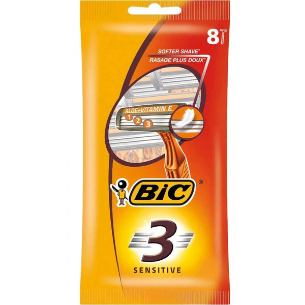Фото - Станок мужской одноразовый BIC Sensitive 3 8 шт. (3086126692586)