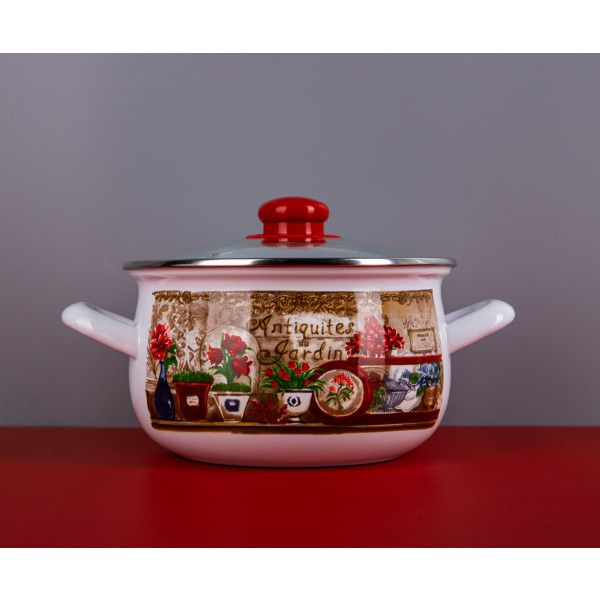 Фото - Кастрюля Gusto GT-T-118-FG Цветочный сад 18 см 3.1 л