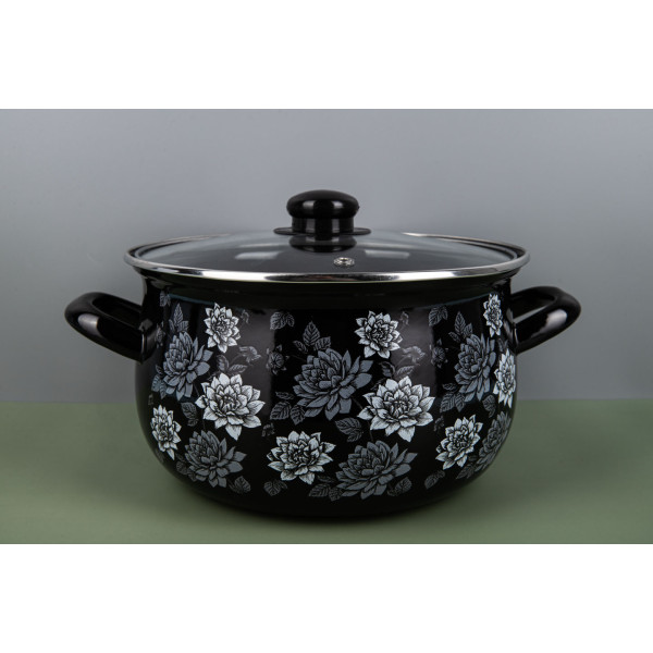 Фото - Кастрюля Gusto Лепестки ночи 5,1 л GT-T-122-LN