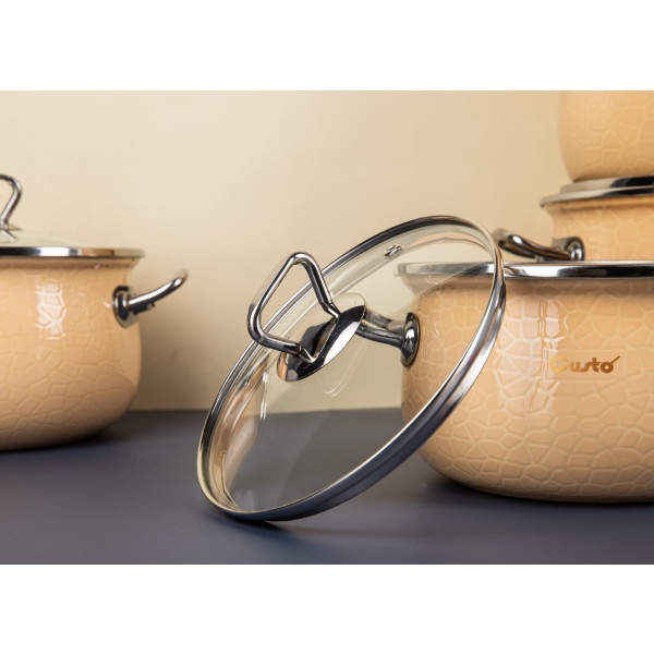 Фото - Кастрюля Gusto Пряженое молоко Premium 3,1 л GT-T-218-PM