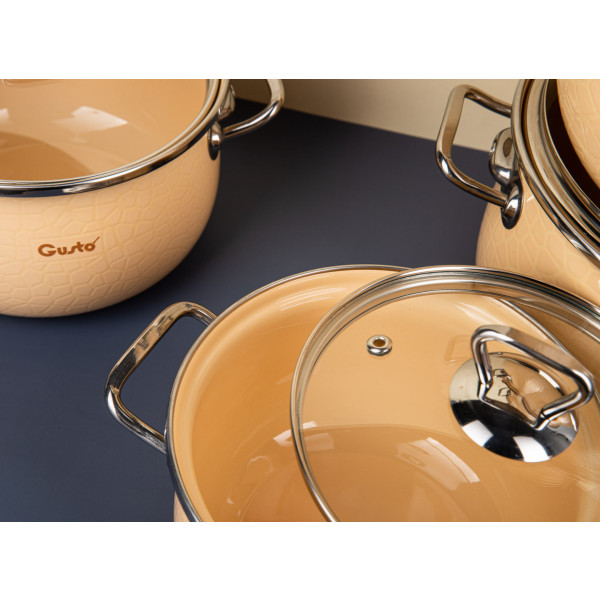 Фото - Кастрюля Gusto Пряженое молоко Premium 3,1 л GT-T-218-PM