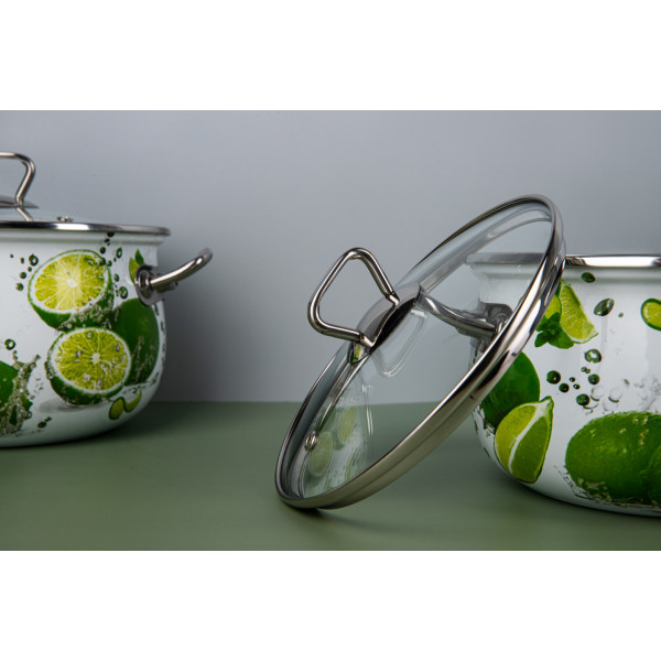 Фото - Кастрюля Gusto GT-T-122-LI Яркие лаймы Premium 22 см 5.1 л