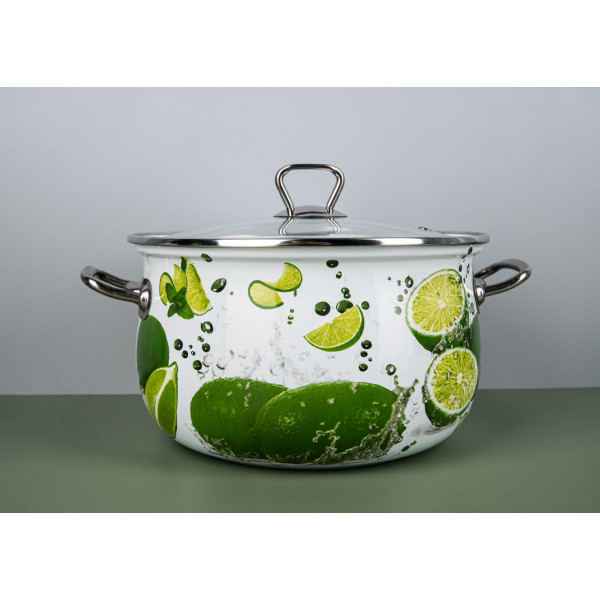 Фото - Кастрюля Gusto GT-T-122-LI Яркие лаймы Premium 22 см 5.1 л