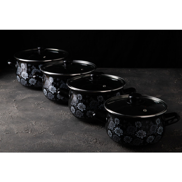 Фото - Кастрюля Gusto Лепестки ночи 5,1 л GT-T-122-LN