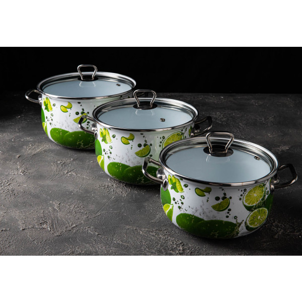 Фото - Кастрюля Gusto GT-T-122-LI Яркие лаймы Premium 22 см 5.1 л